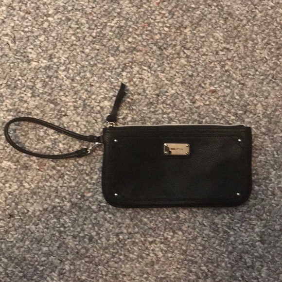 Black Nine West  Leather Clutch - Picture 1 of 2
